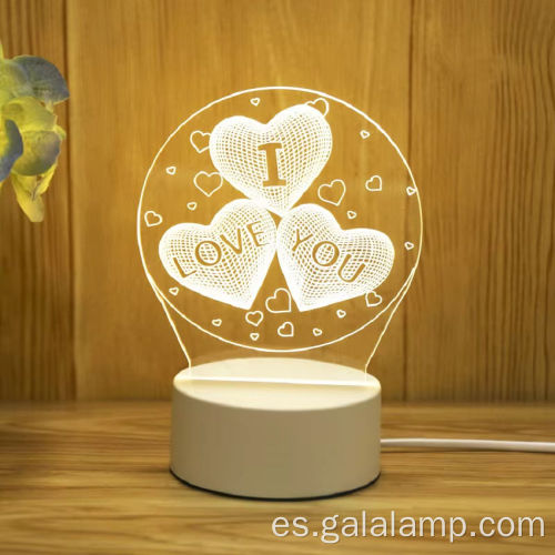 Lámpara de luz de la noche de Navidad de LED 3D moderno LED